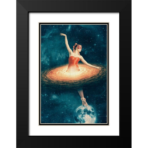 Prima Ballerina Assoluta Black Modern Wood Framed Art Print with Double Matting by Flores, Paula Belle