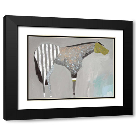 Horse No. 63 Black Modern Wood Framed Art Print with Double Matting by Grant, Anthony