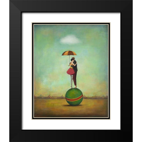 Circus Romance Black Modern Wood Framed Art Print with Double Matting by Huynh, Duy