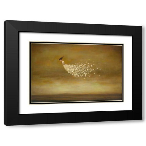 Freeform Black Modern Wood Framed Art Print with Double Matting by Huynh, Duy