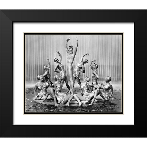 Esther Williams MGM 1952 Million Dollar Mermaid Black Modern Wood Framed Art Print with Double Matting by Unknown