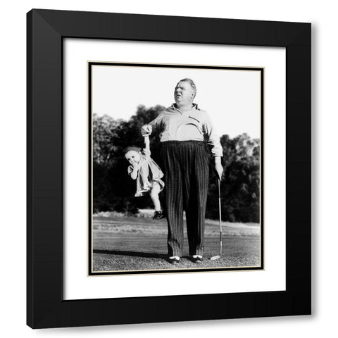 Daddy Day-Care Black Modern Wood Framed Art Print with Double Matting by Unknown