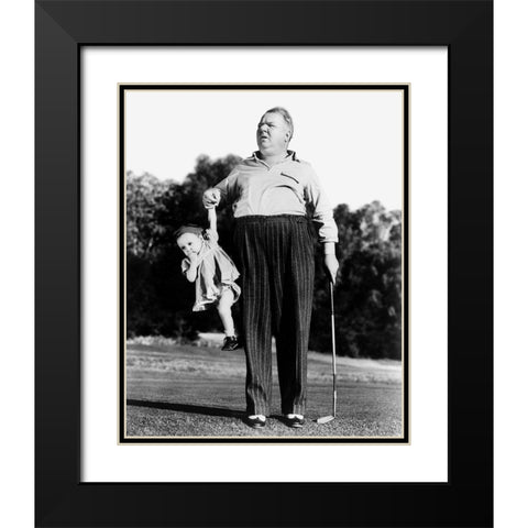 Daddy Day-Care Black Modern Wood Framed Art Print with Double Matting by Unknown