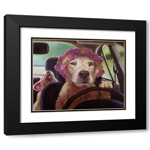 Mommy Chauffeur Black Modern Wood Framed Art Print with Double Matting by Heffernan, Lucia