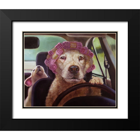 Mommy Chauffeur Black Modern Wood Framed Art Print with Double Matting by Heffernan, Lucia