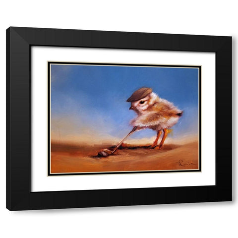Birdie Shot Black Modern Wood Framed Art Print with Double Matting by Heffernan, Lucia