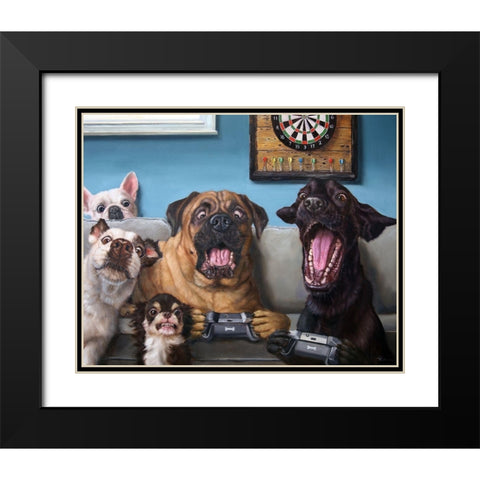 Gamers Black Modern Wood Framed Art Print with Double Matting by Heffernan, Lucia