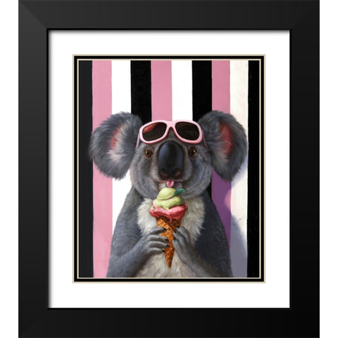 Icy Treat Black Modern Wood Framed Art Print with Double Matting by Heffernan, Lucia