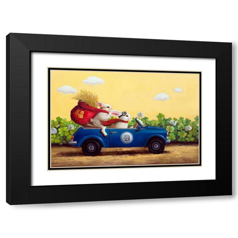 Family Drive Black Modern Wood Framed Art Print with Double Matting by Heffernan, Lucia
