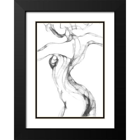 Figurative Woman II Black Modern Wood Framed Art Print with Double Matting by Incado