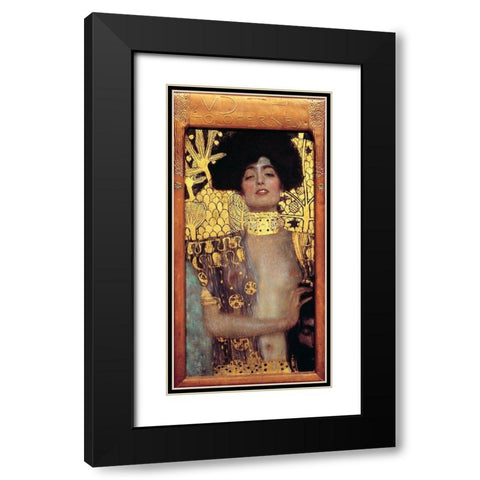 Judith I Black Modern Wood Framed Art Print with Double Matting by Klimt, Gustav