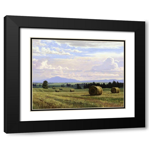 Fresh Cut Hay Black Modern Wood Framed Art Print with Double Matting by Moore, Jay