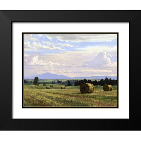 Fresh Cut Hay Black Modern Wood Framed Art Print with Double Matting by Moore, Jay