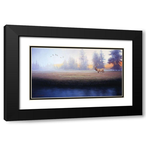 Morning Splendor Black Modern Wood Framed Art Print with Double Matting by Manocchia, Adriano
