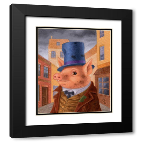 Dawkins Black Modern Wood Framed Art Print with Double Matting by Matarazzo, Gina