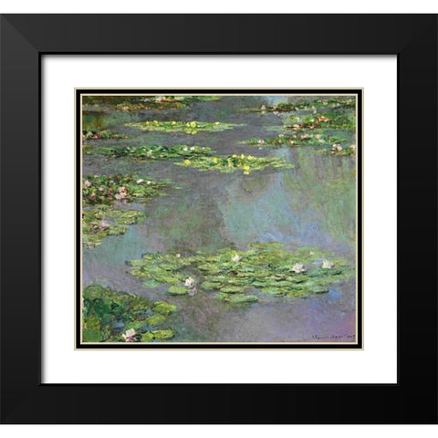 Nymphe as, 1905 Black Modern Wood Framed Art Print with Double Matting by Monet, Claude