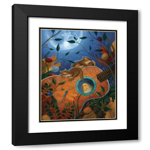 Dandelion Dreams Black Modern Wood Framed Art Print with Double Matting by Matarazzo, Gina
