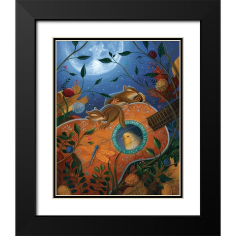 Dandelion Dreams Black Modern Wood Framed Art Print with Double Matting by Matarazzo, Gina