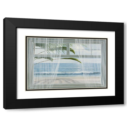 View of the Tropics Black Modern Wood Framed Art Print with Double Matting by Romanello, Diane