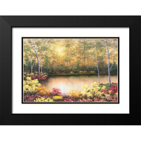 Bursting in Autumn Black Modern Wood Framed Art Print with Double Matting by Romanello, Diane