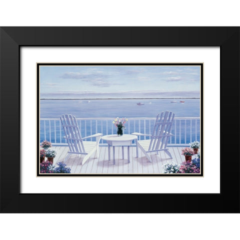 Lazy Afternoon Black Modern Wood Framed Art Print with Double Matting by Romanello, Diane