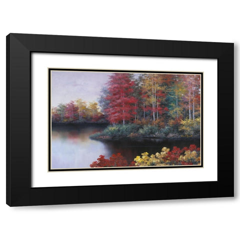 Changes Black Modern Wood Framed Art Print with Double Matting by Romanello, Diane