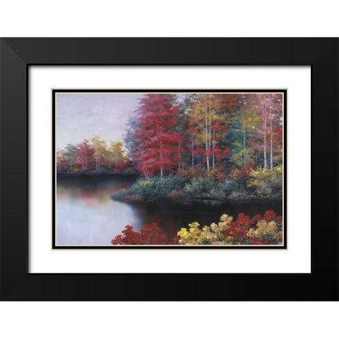 Changes Black Modern Wood Framed Art Print with Double Matting by Romanello, Diane