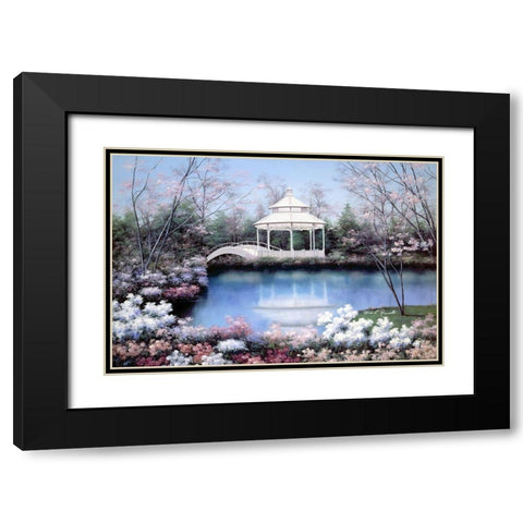 Now and Forever Black Modern Wood Framed Art Print with Double Matting by Romanello, Diane