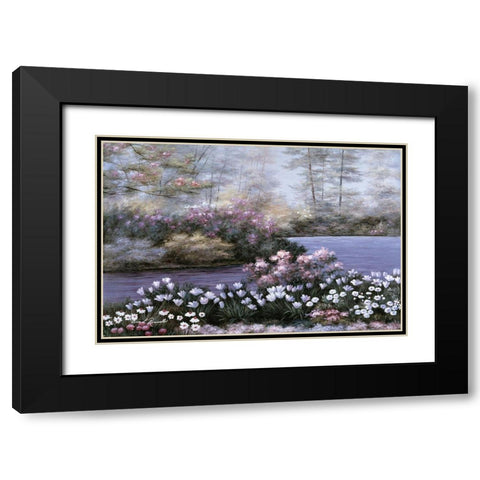 Still Waters Black Modern Wood Framed Art Print with Double Matting by Romanello, Diane