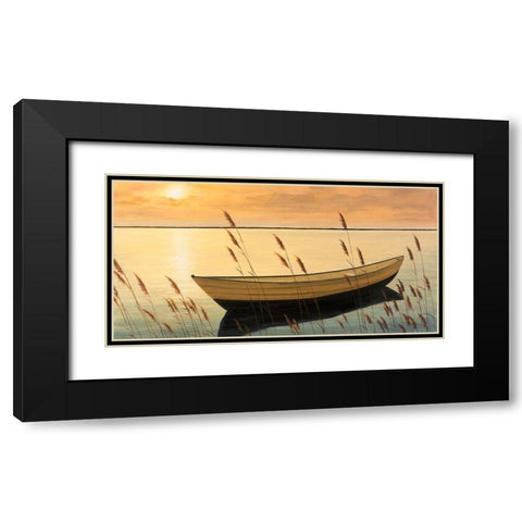 Trading Places Black Modern Wood Framed Art Print with Double Matting by Romanello, Diane