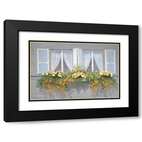 Spring Window Black Modern Wood Framed Art Print with Double Matting by Romanello, Diane