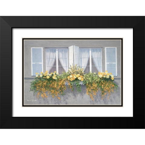 Spring Window Black Modern Wood Framed Art Print with Double Matting by Romanello, Diane