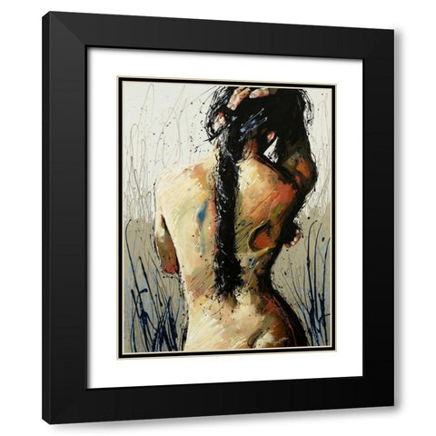 Mother Ganges Black Modern Wood Framed Art Print with Double Matting by Staples, Colin John