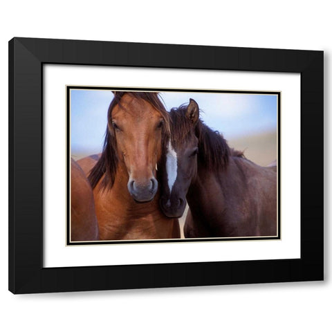 Lovers Black Modern Wood Framed Art Print with Double Matting by Stromberg, Tony
