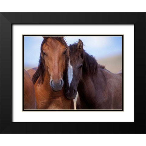 Lovers Black Modern Wood Framed Art Print with Double Matting by Stromberg, Tony