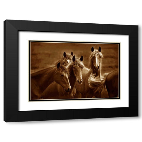 Bad Girls Black Modern Wood Framed Art Print with Double Matting by Stromberg, Tony