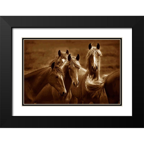 Bad Girls Black Modern Wood Framed Art Print with Double Matting by Stromberg, Tony