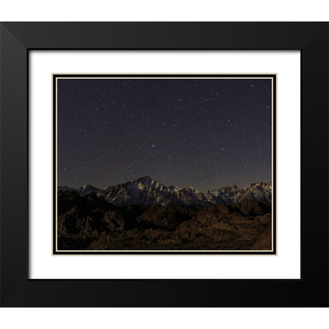 Mount Whitney Moon and Stars Black Modern Wood Framed Art Print with Double Matting by Severn, Shawn/Corinne