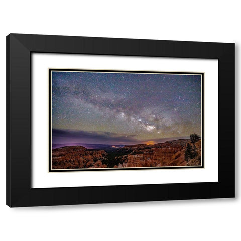 Milky Way over Bryce Canyon Black Modern Wood Framed Art Print with Double Matting by Severn, Shawn/Corinne