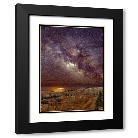 Milky Way over Bryce Canyon (portrait) Black Modern Wood Framed Art Print with Double Matting by Severn, Shawn/Corinne