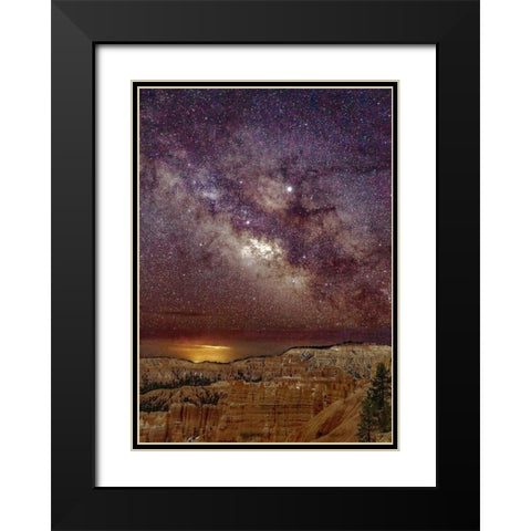 Milky Way over Bryce Canyon (portrait) Black Modern Wood Framed Art Print with Double Matting by Severn, Shawn/Corinne