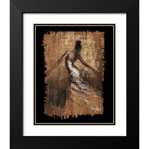 Graceful Motion III Black Modern Wood Framed Art Print with Double Matting by Stewart, Monica