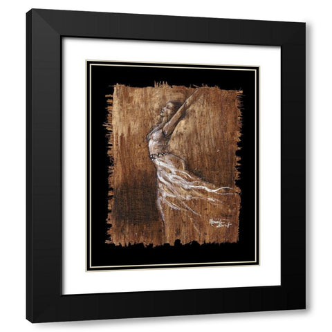 Graceful Motion IV Black Modern Wood Framed Art Print with Double Matting by Stewart, Monica
