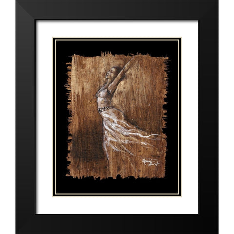 Graceful Motion IV Black Modern Wood Framed Art Print with Double Matting by Stewart, Monica
