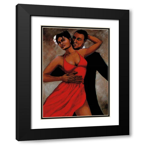 Fantasy in Red Black Modern Wood Framed Art Print with Double Matting by Stewart, Monica