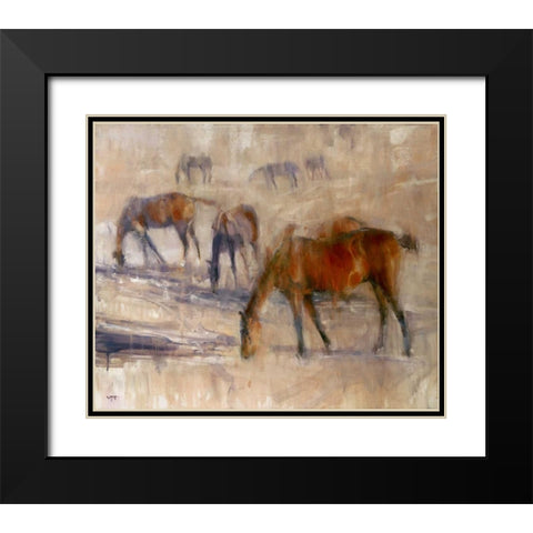 Kentucky Morning 3 Black Modern Wood Framed Art Print with Double Matting by Tonov, Valtcho