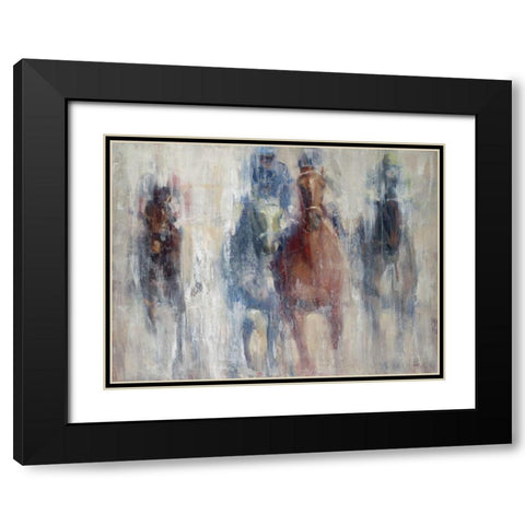 Derby 2015 Black Modern Wood Framed Art Print with Double Matting by Tonov, Valtcho