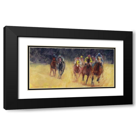 Derby 2016 Black Modern Wood Framed Art Print with Double Matting by Tonov, Valtcho