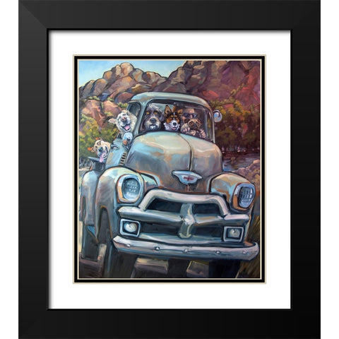 Go Time Black Modern Wood Framed Art Print with Double Matting by Townsend, CR