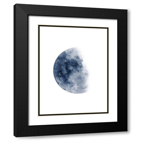 Blue Moon Waning No. 1 Black Modern Wood Framed Art Print with Double Matting by Wong, Brandon